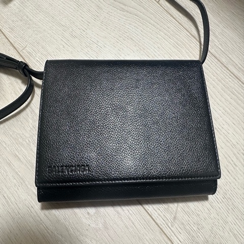 BALENCIAGA 巴黎世家 黑色員工斜背包側背包