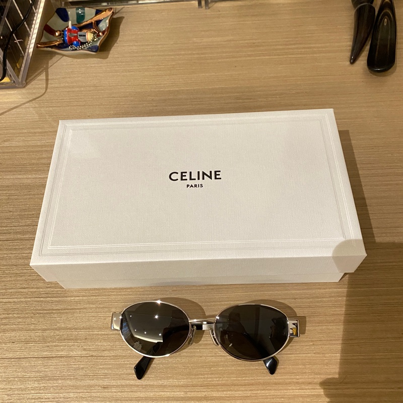 CELINE 凱旋門 CL40235U 16A 太陽眼鏡 墨鏡 銀框 劉宇寧同款-5