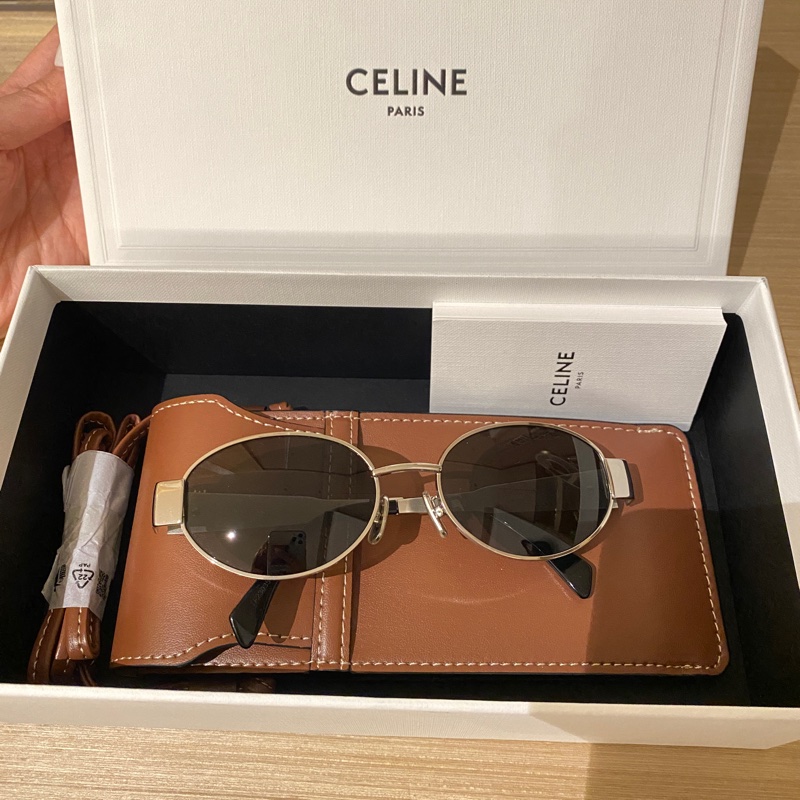 CELINE 凱旋門 CL40235U 16A 太陽眼鏡 墨鏡 銀框 劉宇寧同款-7