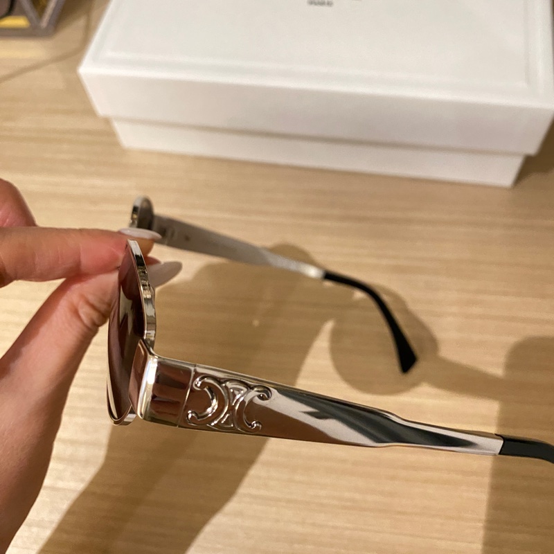 CELINE 凱旋門 CL40235U 16A 太陽眼鏡 墨鏡 銀框 劉宇寧同款-8