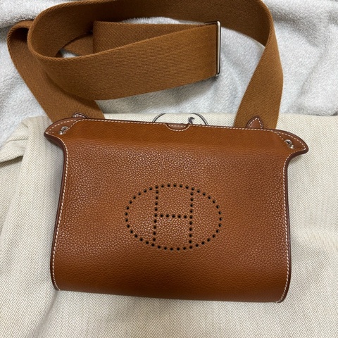 Hermès Videpoches肩背包 馬鞍皮 B刻