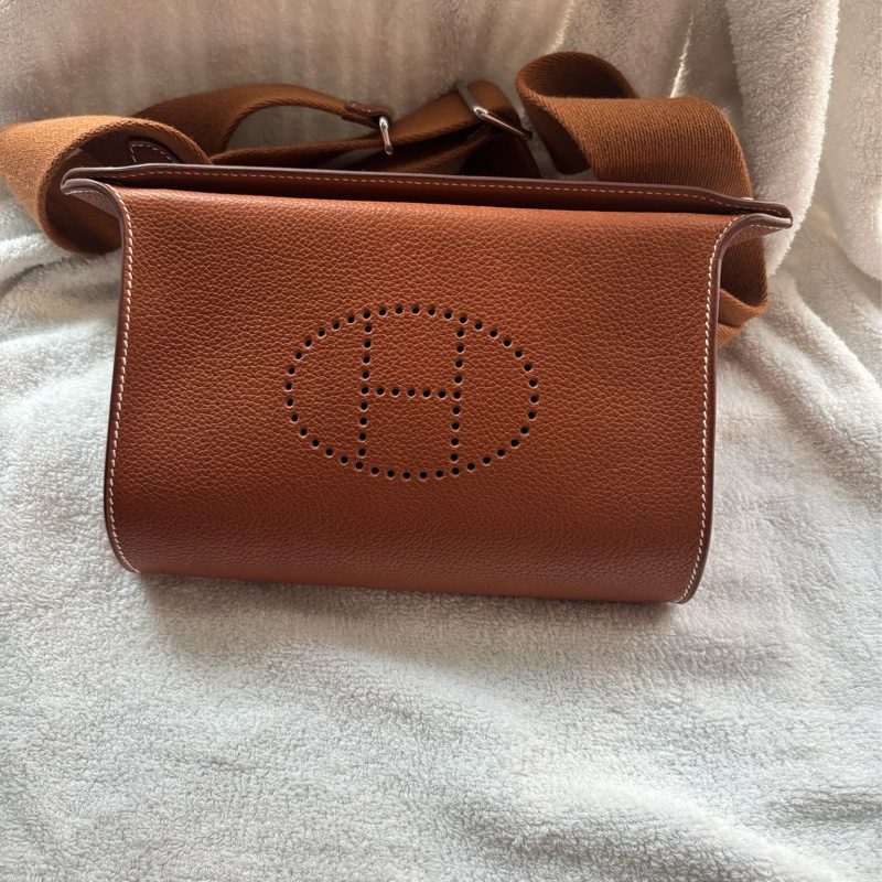 愛馬仕 Hermes Videpoches肩背包 馬鞍皮 B刻 9.5成新-0