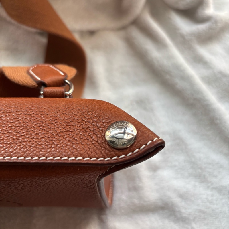 愛馬仕 Hermes Videpoches肩背包 馬鞍皮 B刻 9.5成新-5