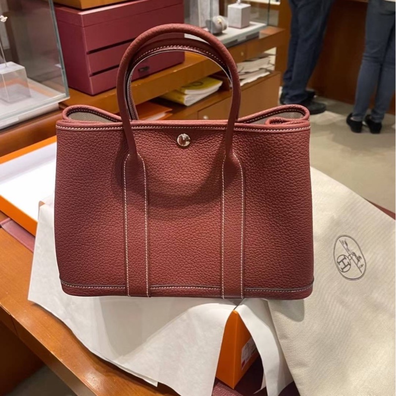 質感滿滿99新🌟 愛馬仕 #波爾多紅 #酒紅色 #花園30 #gardenparty-2