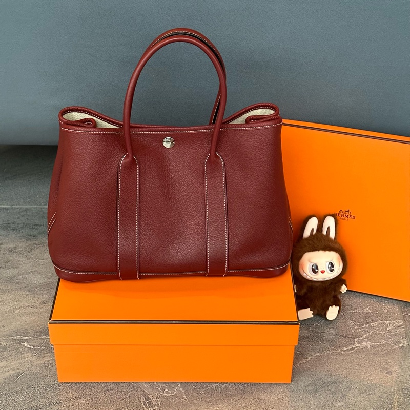 質感滿滿99新🌟 愛馬仕 #波爾多紅 #酒紅色 #花園30 #gardenparty-9