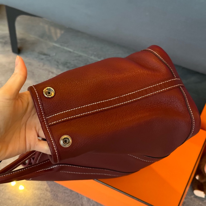 質感滿滿99新🌟 愛馬仕 #波爾多紅 #酒紅色 #花園30 #gardenparty-16