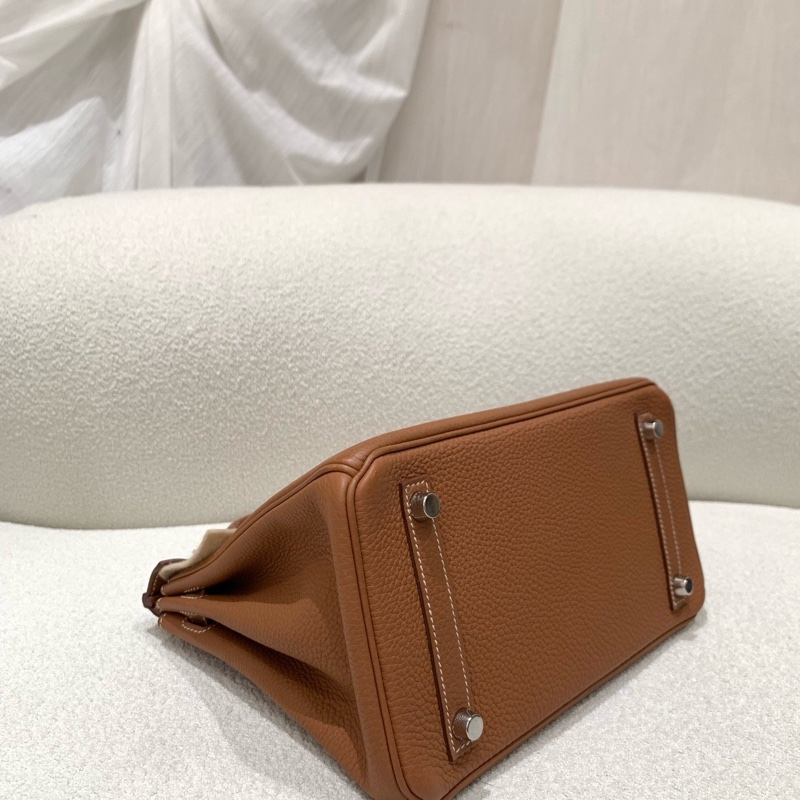 Hermes/ 愛馬仕bk25 togo 金棕 銀扣　Z刻-4