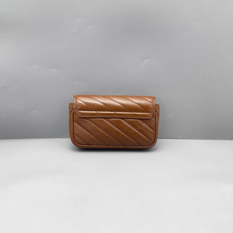 Gucci 新款馬蒙超mini焦糖色-1