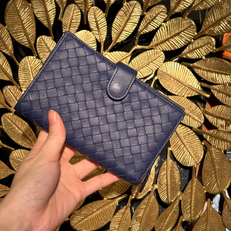 99新🌟 BV #藍紫色 #中夾 #編織 #錢包-0