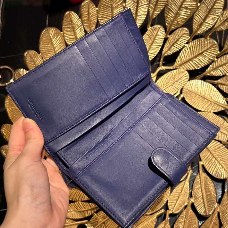 99新🌟 BV #藍紫色 #中夾 #編織 #錢包-1