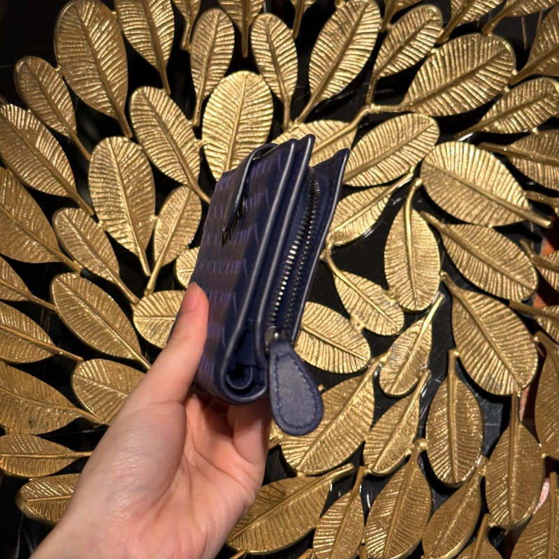 99新🌟 BV #藍紫色 #中夾 #編織 #錢包-6