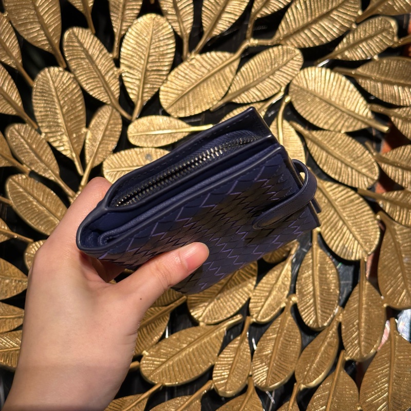 99新🌟 BV #藍紫色 #中夾 #編織 #錢包-7