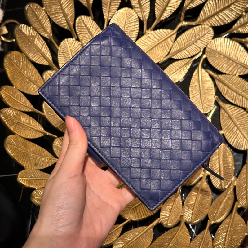 99新🌟 BV #藍紫色 #中夾 #編織 #錢包-10