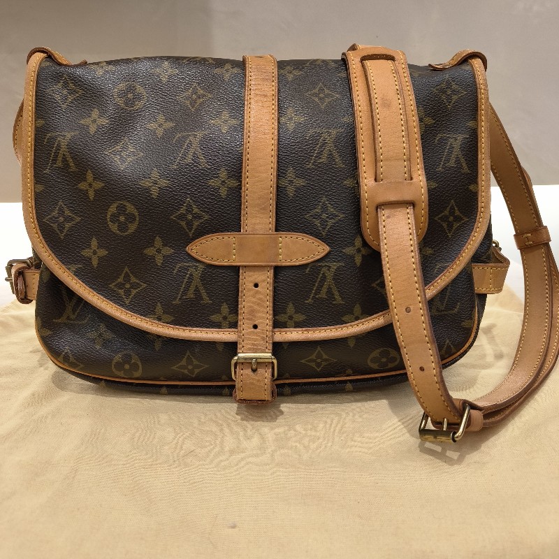 LV經典老花 雙馬鞍包-5