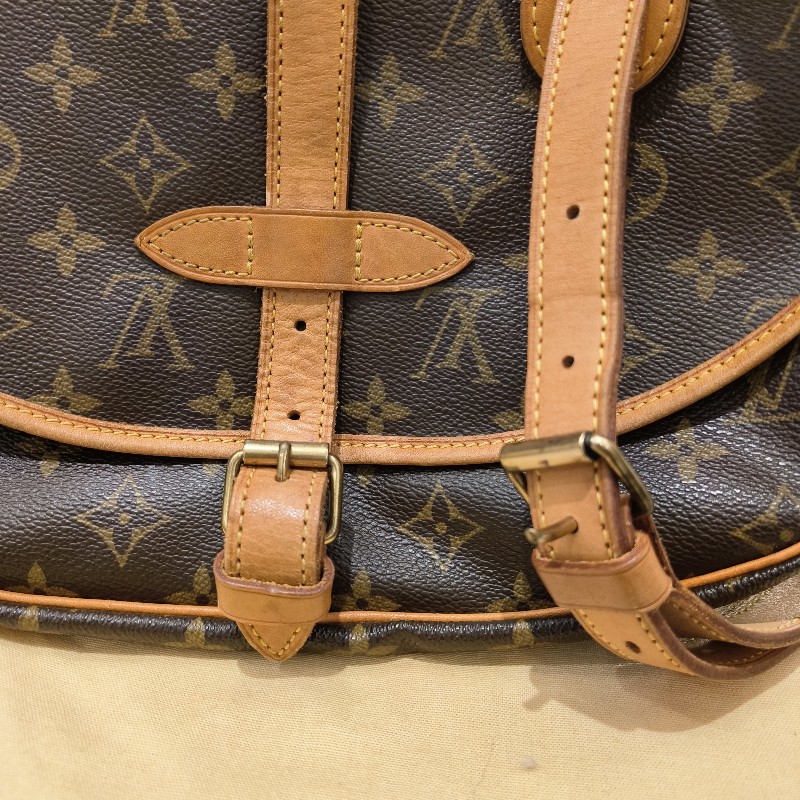 LV經典老花 雙馬鞍包-12