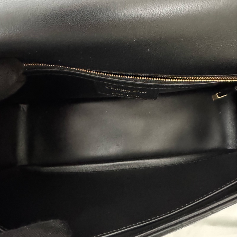 Soft Dior Cato 黑色藤格紋羊皮包-3