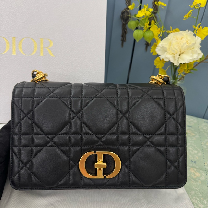 Soft Dior Cato 黑色藤格紋羊皮包-4