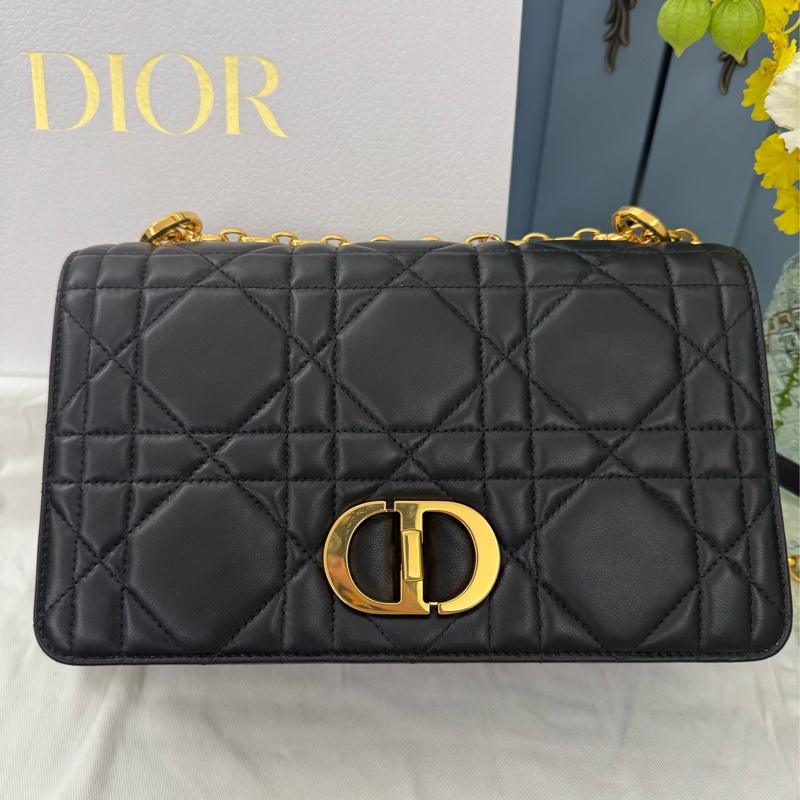 Soft Dior Cato 黑色藤格紋羊皮包-11