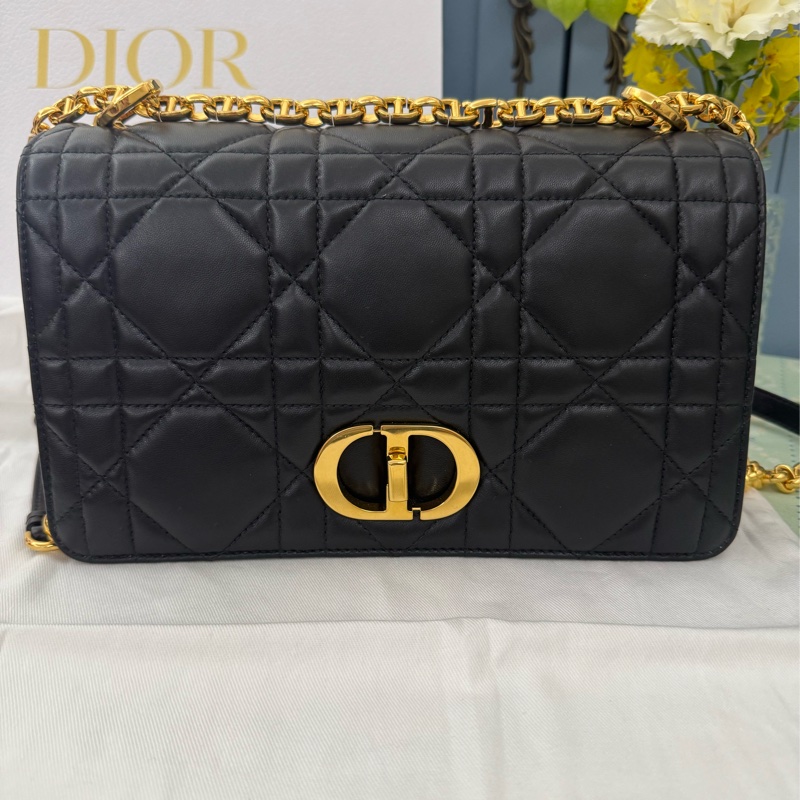 Soft Dior Cato 黑色藤格紋羊皮包-13