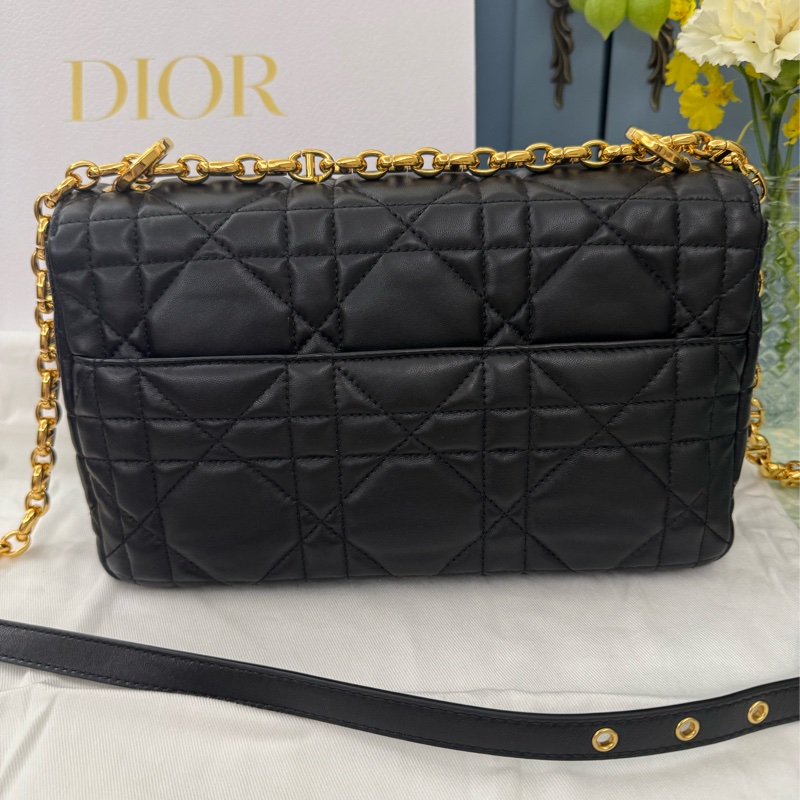 Soft Dior Cato 黑色藤格紋羊皮包-14