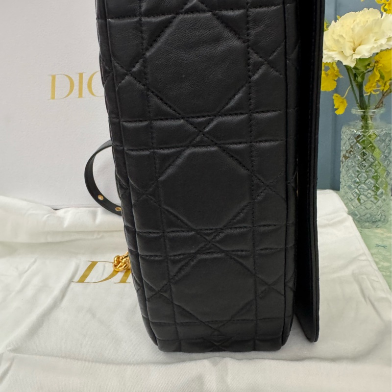 Soft Dior Cato 黑色藤格紋羊皮包-17