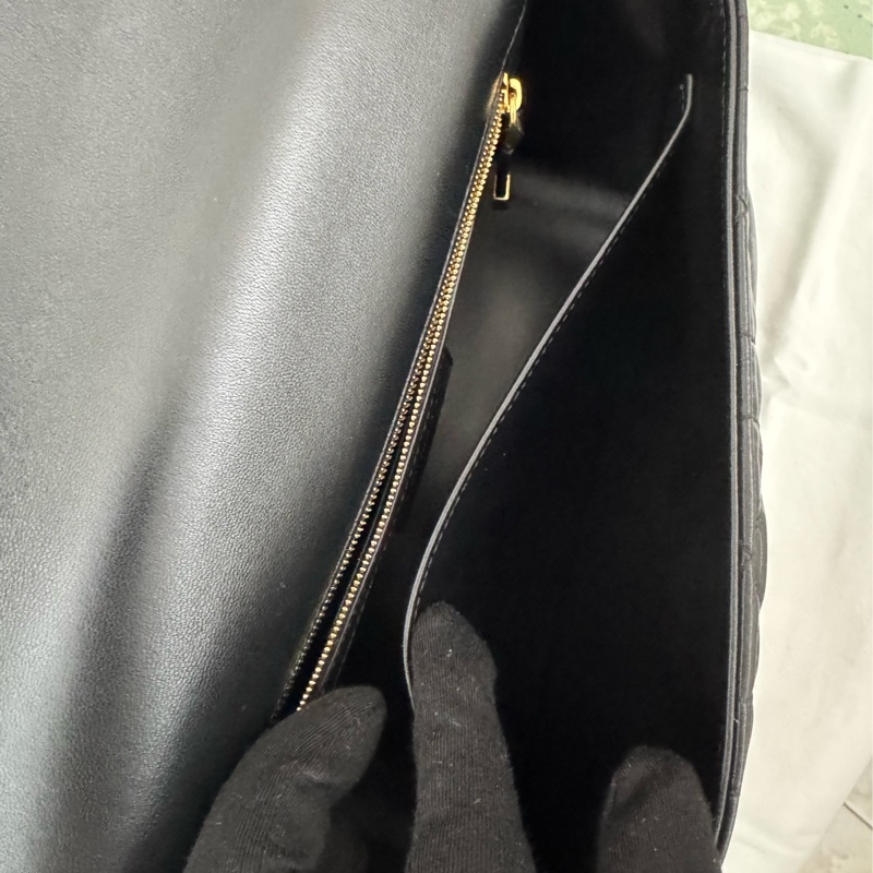 Soft Dior Cato 黑色藤格紋羊皮包-21