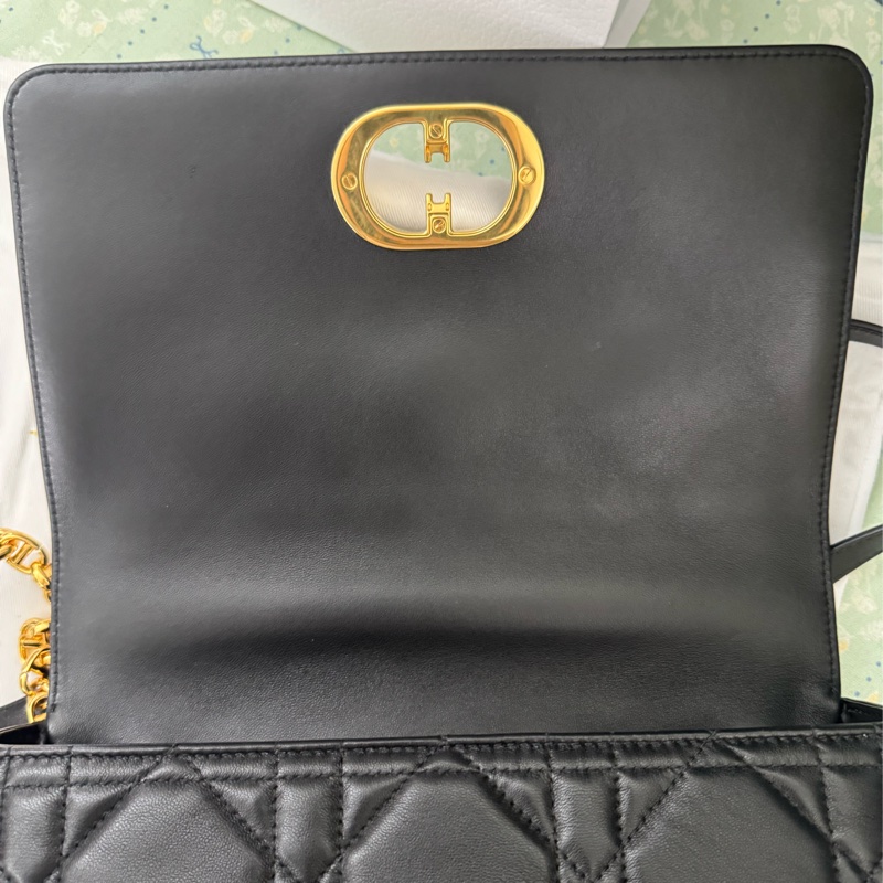 Soft Dior Cato 黑色藤格紋羊皮包-24