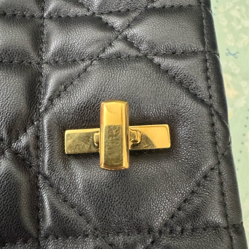 Soft Dior Cato 黑色藤格紋羊皮包-26