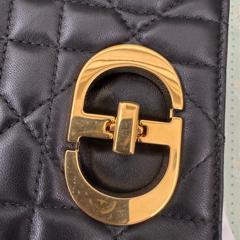 Soft Dior Cato 黑色藤格紋羊皮包-27