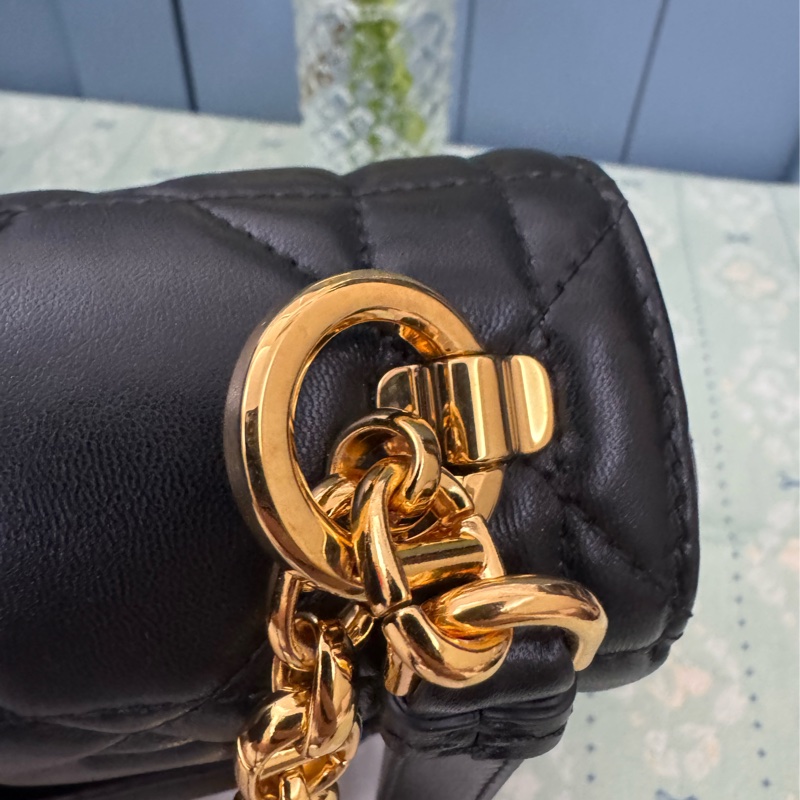 Soft Dior Cato 黑色藤格紋羊皮包-32