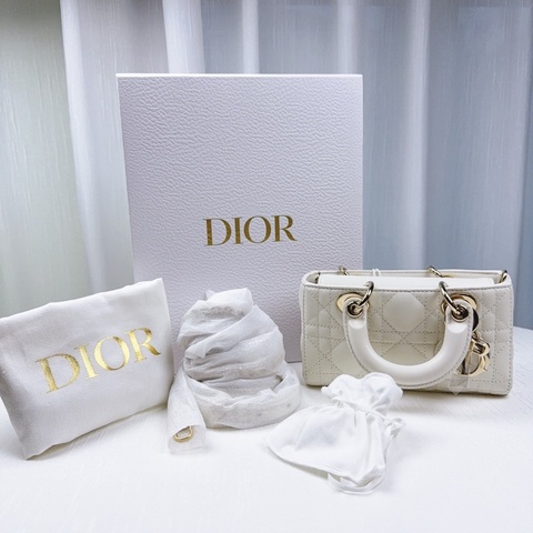 全新Dior+迪奧djoy+白金+超迷你mini 橫版戴妃