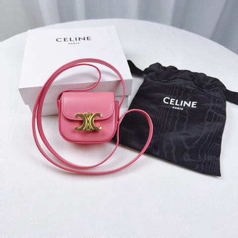 閒置新Celine 凱旋門mini小包 粉色 耳機專用包
