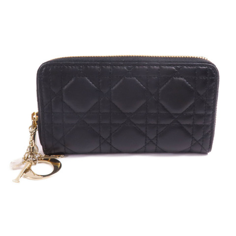Dior 羊皮皮革Wallet金扣錢包