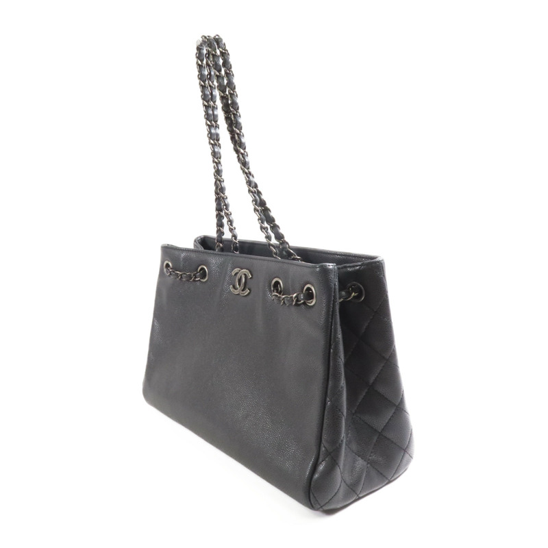 CHANEL 牛皮皮革Shoulder Bag銀扣肩背袋-2