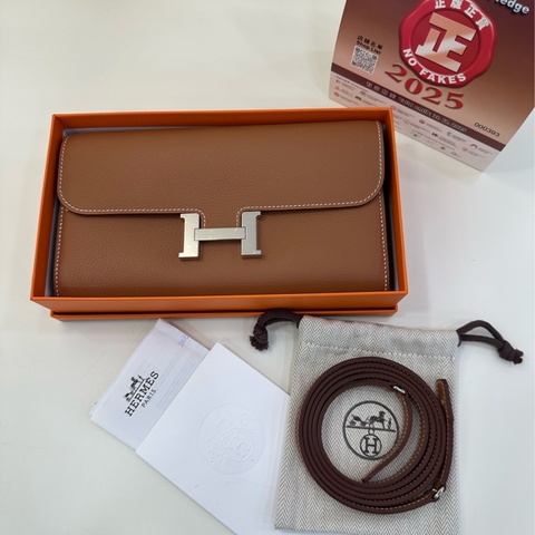 Hermes愛馬仕 康康togo 金棕銀扣 k刻 有購證