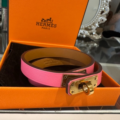 Hermes Kelly手鍊（皮革）
