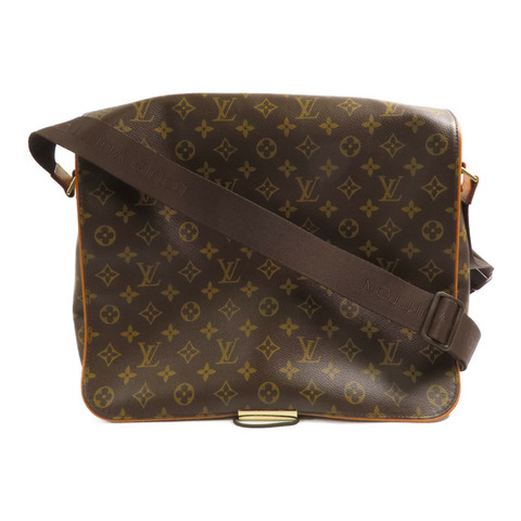 LOUIS VUITTON Monogram Abbesses金扣肩背袋棕色