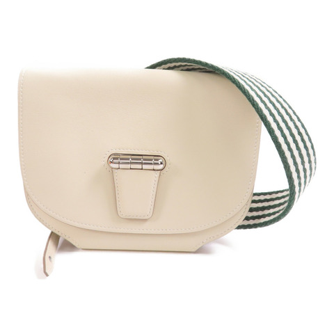 HERMES Swift皮革Mini Convoyeur銀扣肩背袋