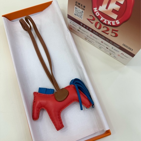 Hermes Rodeo小馬挂件 包包掛飾 三拼色 深藍鬃毛流苏