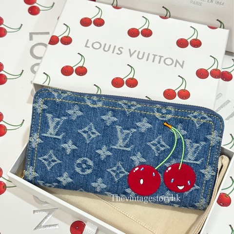 LV x TM Denim Cherry Zippy Wallet 🍒💙