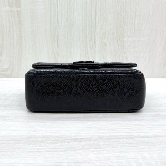 CHANEL黑色荔枝皮so black季節款方胖AS1784-6