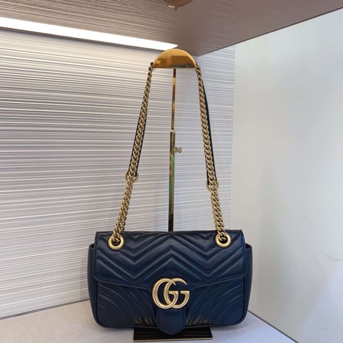 98新 GUCCI古馳 黑色馬蒙26