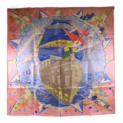 HERMES 絲質Scarf 90X90絲巾