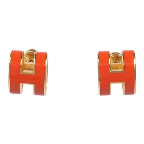 HERMES 金屬Pop H金扣耳環