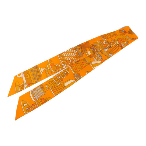 HERMES 絲質Maxi Twilly絲巾