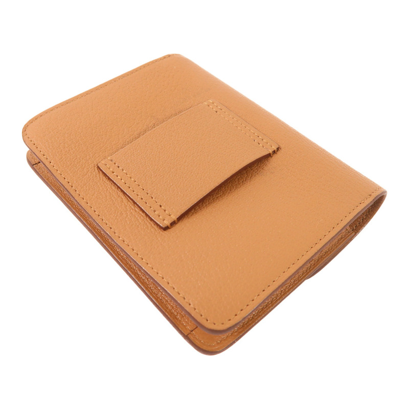 HERMES Chevre皮革Roulis Slim銀扣錢包-3