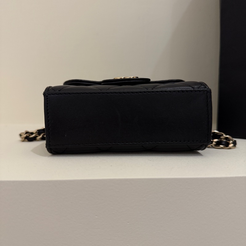 CHANEL 菱格紋提把小廢包-3