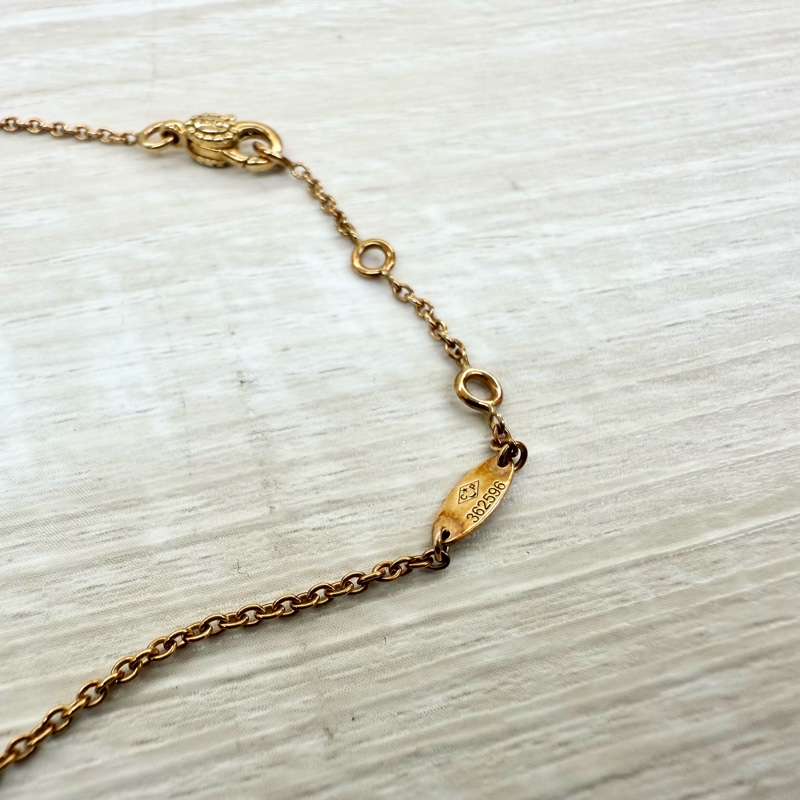DIOR 18K金色青金石八芒星帶鑽手鍊-9