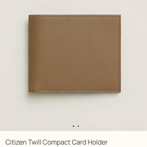 全新 Hermes Citizen Twill 男士絲巾皮夾｜Alezan 淺咖啡色】