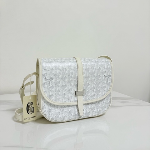 Goyard Belvedere PM Bag 郵差包 白色 接近全新